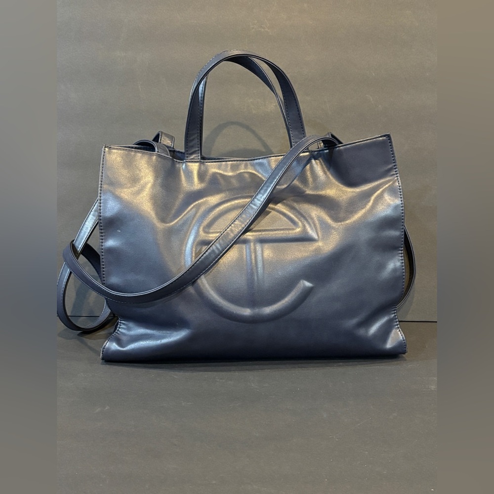 Telfar Medium Shopping Bag in Navy Blue